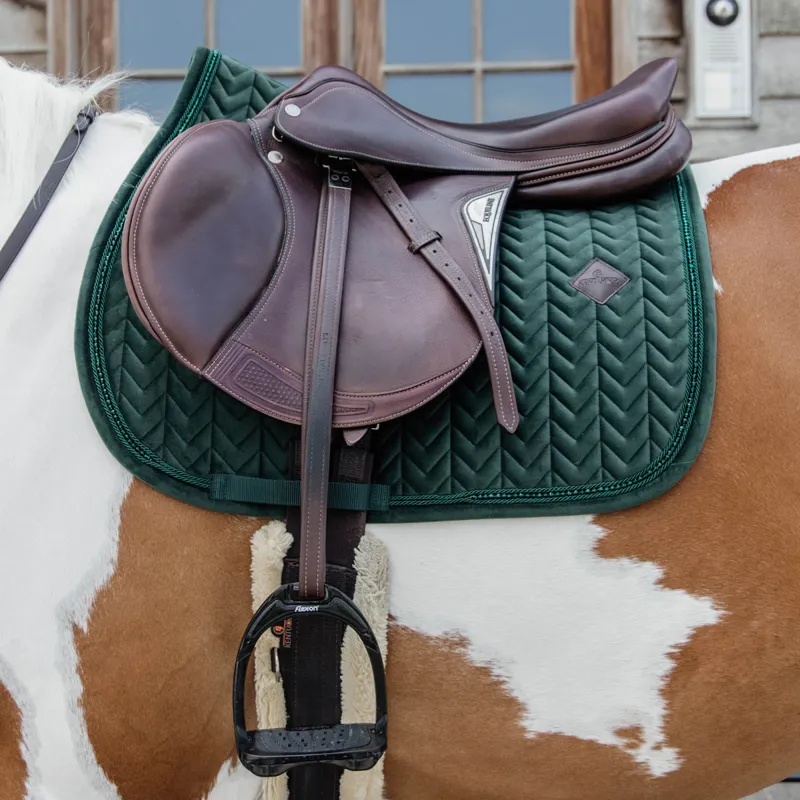 Kentucky Horsewear Saddle Pad Velvet Pearls Pine SJ GP-1